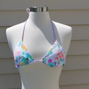 Victoria's Secret Bikini Top Floral Print Bright Summer Beach
